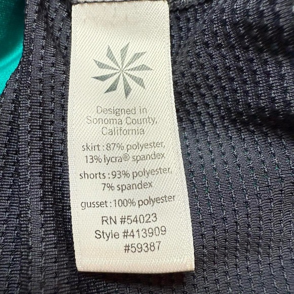 Teal Athleta Skort with Built-in Shorts & Stretchy Waistband Size S Tennis Golf - Picture 8 of 8